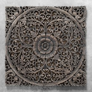 Rustic Antique Wood Carving Wall Art Hanging