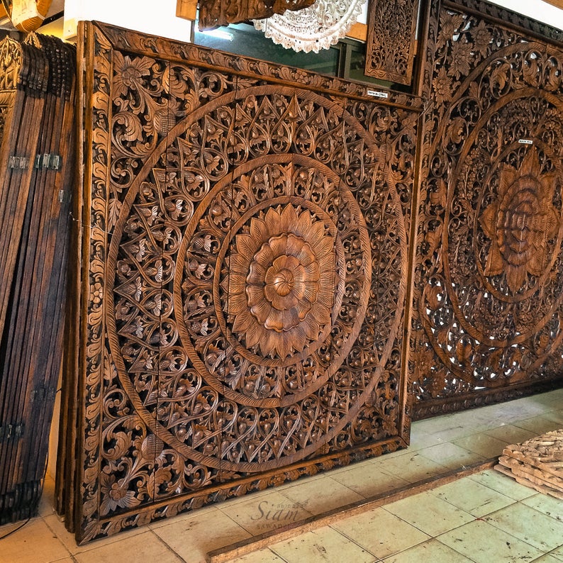 Solid Thai Teak Wood Carving - Siam Sawadee