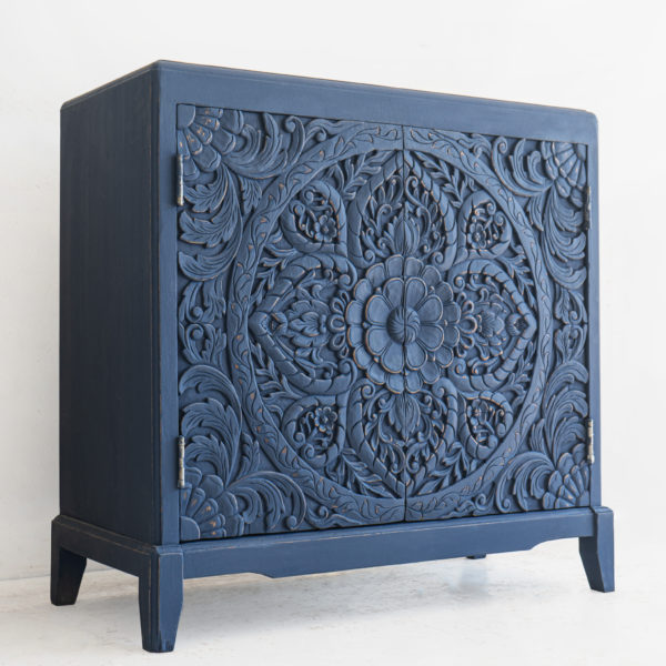 Blue entryway deals cabinet