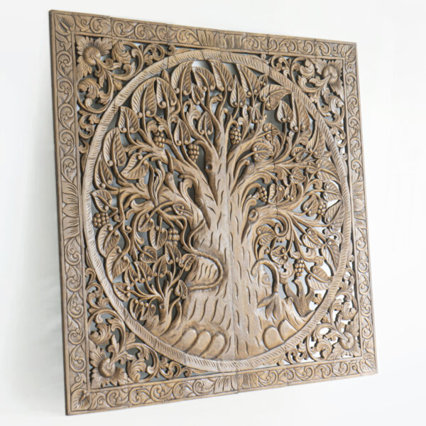 Tree carved on wood