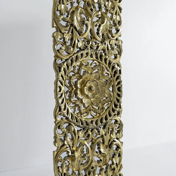 Gold washed black wood carving from asia